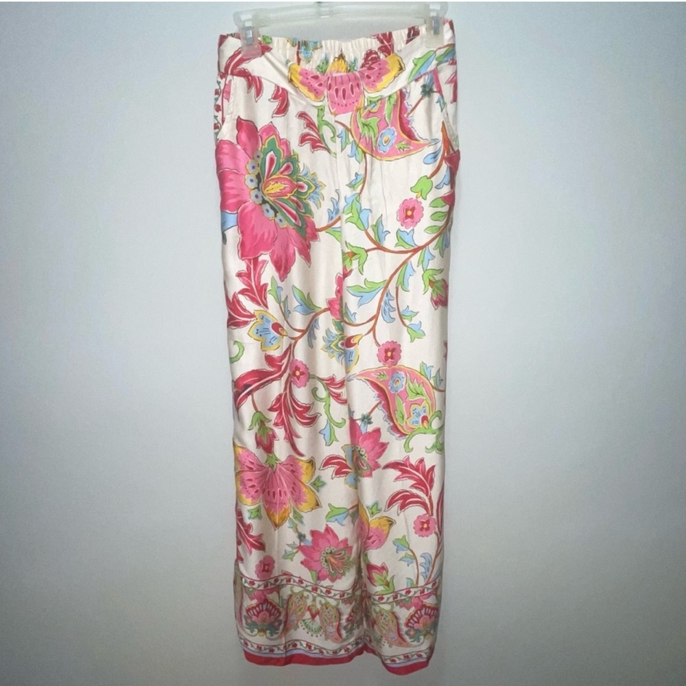 ISO Rachel Zoe Floral Wide Leg Pants - Multicolor